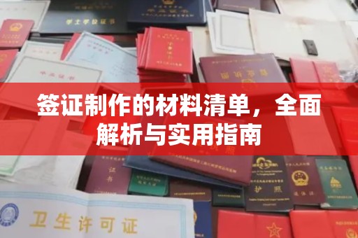 叙永签证制作的材料清单，全面解析与实用指南